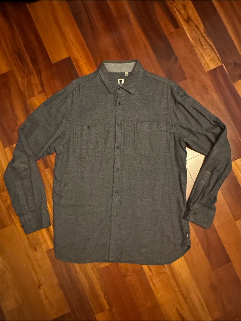 Howe Men's Dark Gray Casual Button-Down Shirt